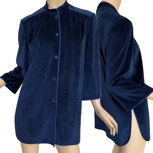 Vintage De Weese Two Piece Pants Set Pajama Button Front Shirt Size Large - Picture 2 of 10